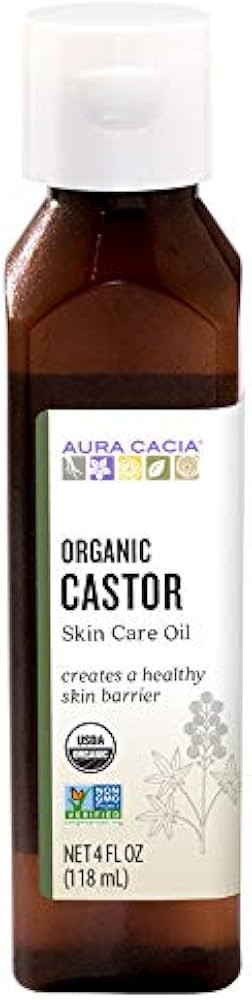 Aura Cacia Organic Skin Care Oil, Castor, 4 Fluid Ounce | Amazon (US)