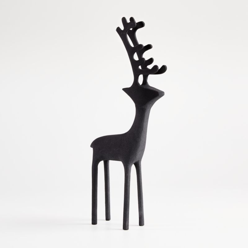 Zinc Holiday Reindeer Decoration 21" + Reviews | Crate & Barrel | Crate & Barrel