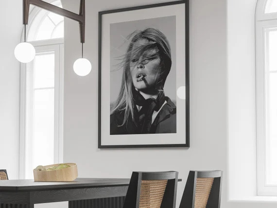 Brigitte Bardot Poster, Brigitte Bardot Print, Black And White, Brigitte Bardot, Smoking Poster, ... | Etsy (US)