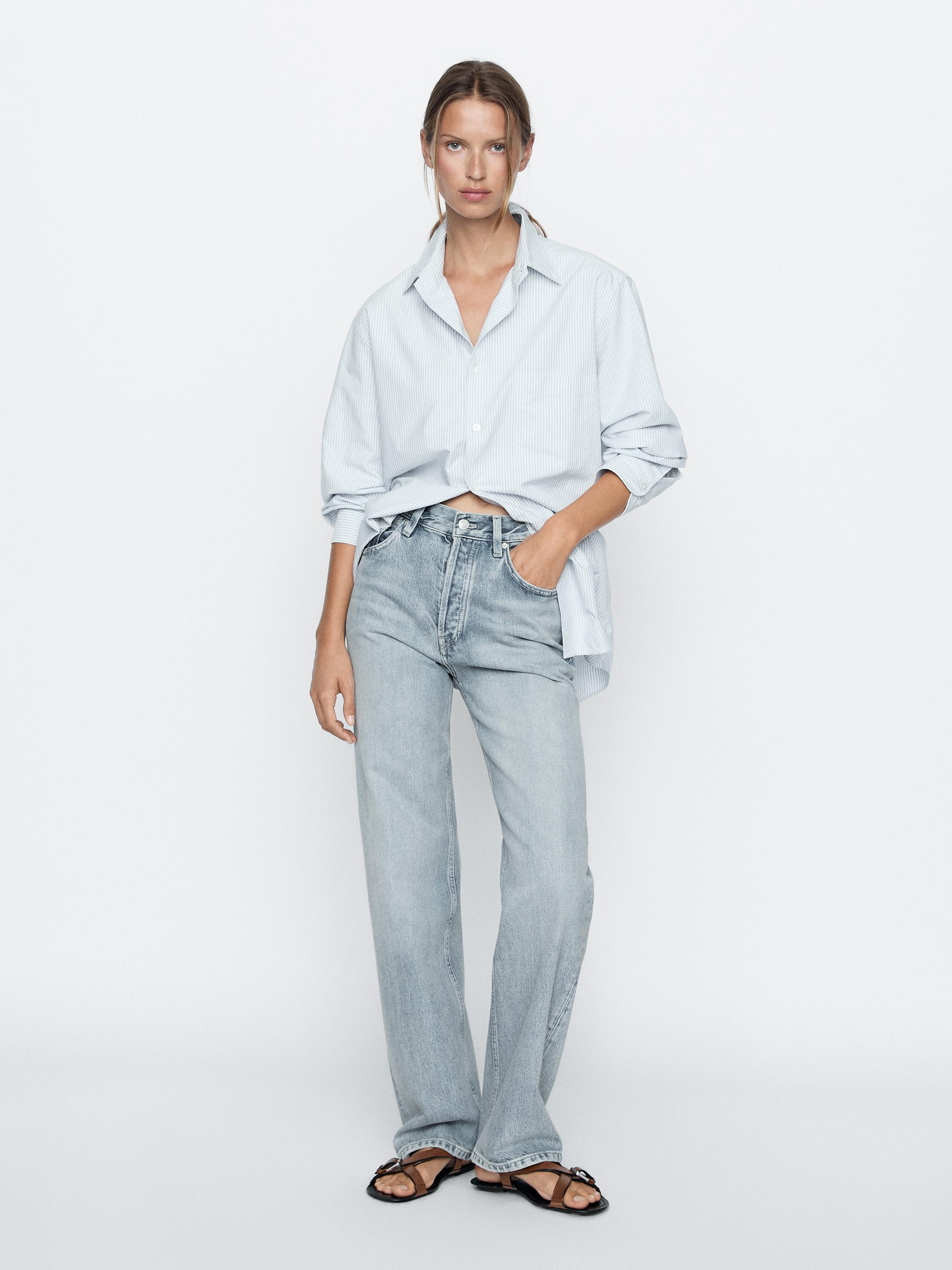 Straight-leg Jeans: straight silhouette from waist to ankle, with no additional leg adjustments. ... | Massimo Dutti US