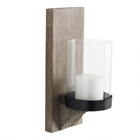 Rustic Wood Mason Wall Sconce | World Market