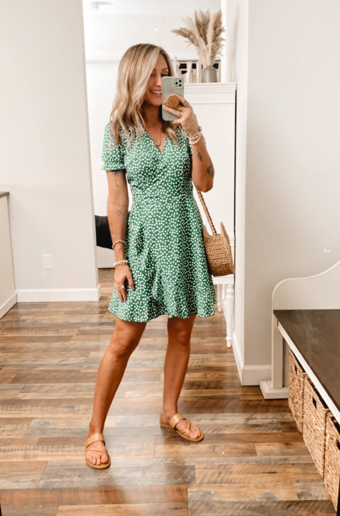 Loving this wrap dress! Code: emmer15 to save 15% on orders of 65+ 

I am 5’8” size 4 and in the size small 

#LTKunder50 #LTKsalealert #LTKFind