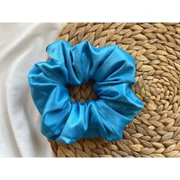 Silk Scrunchie Hair Accessories Satin Scrunchies Blue Tie Gift For Her Scrunchy Bridal Set | Etsy (US)