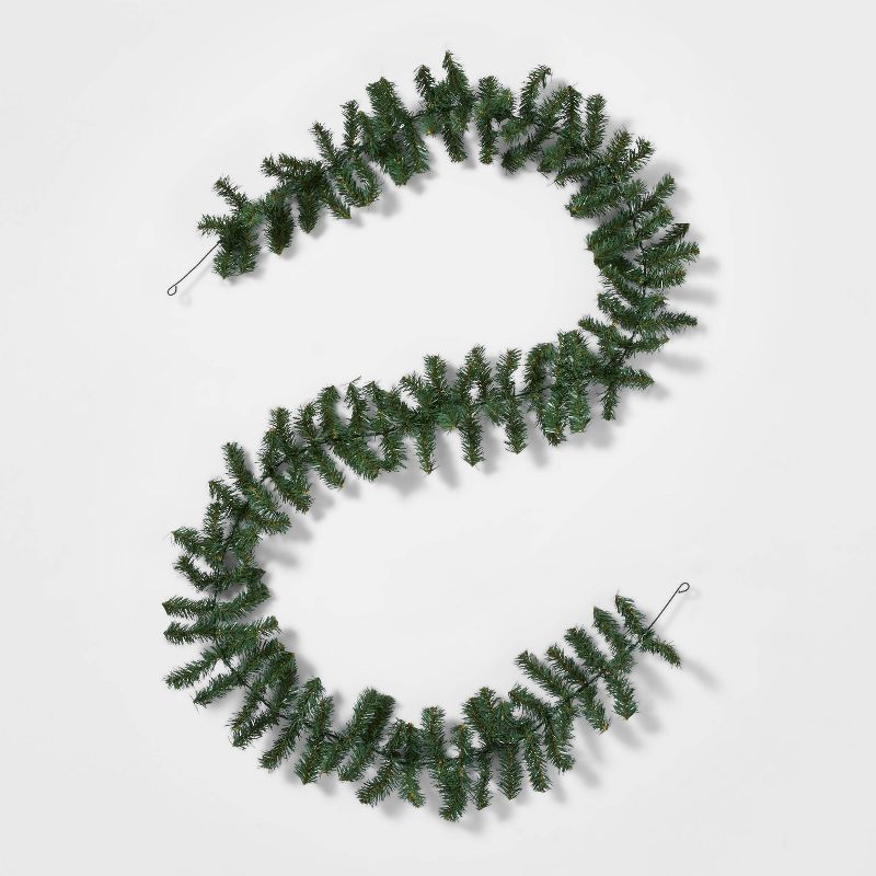 9' Unlit Artificial Pine Christmas Garland Green - Wondershop™ | Target