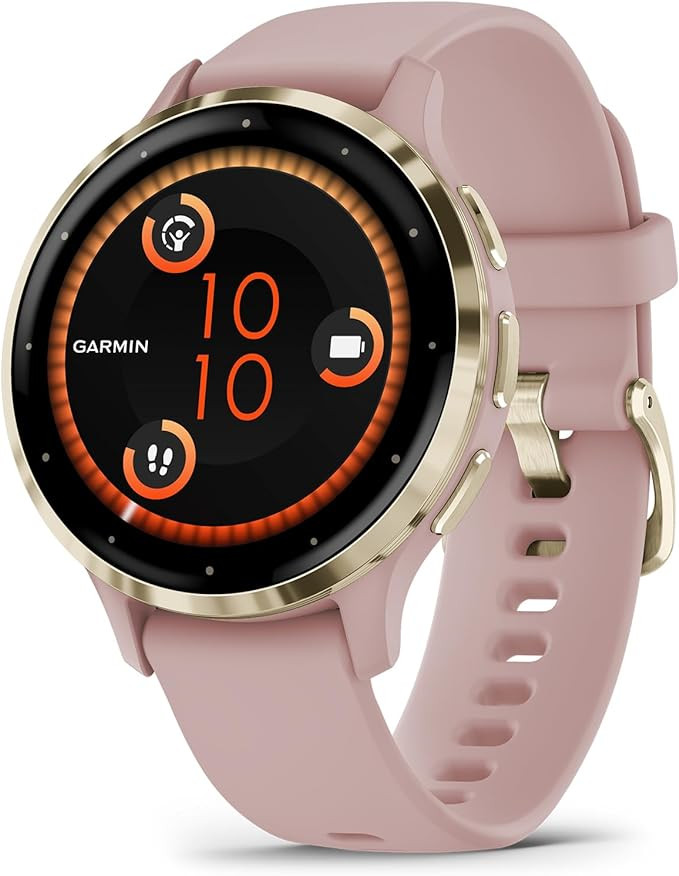 Garmin Venu 3S Soft Gold Stainless Steel Bezel 1.2-Inch AMOLED Touchscreen Display Smart Watch wi... | Amazon (US)
