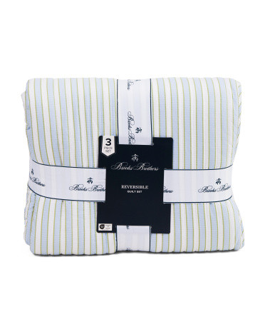 Striped Seersucker Quilt Set | TJ Maxx