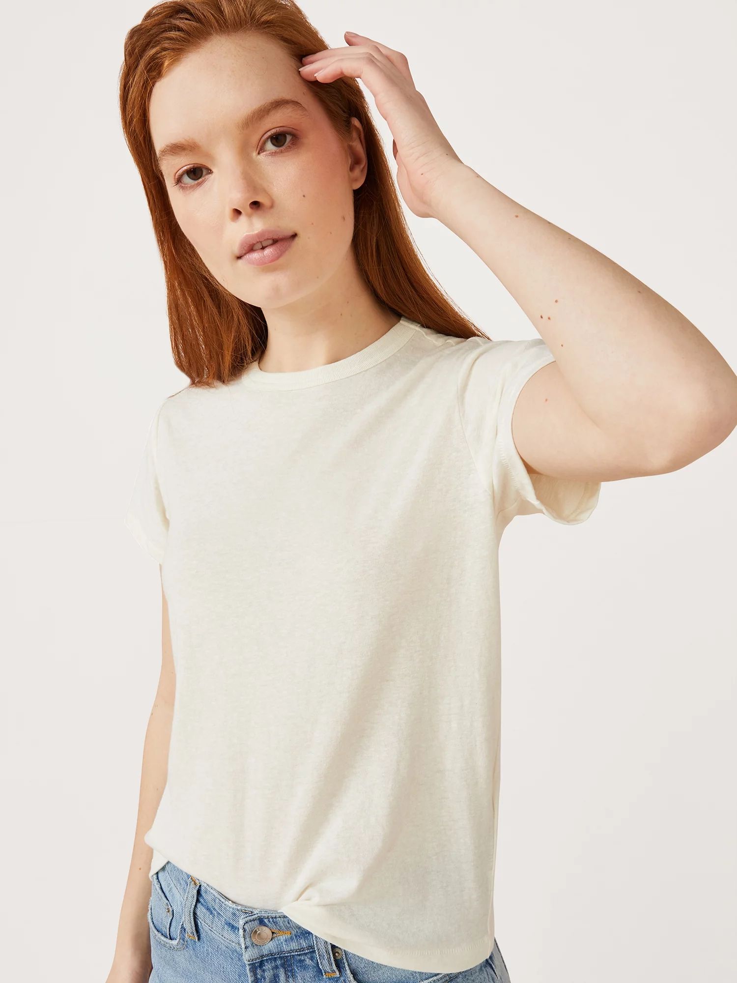 Free Assembly Women's Ringer Tee with Short Sleeves | Walmart (US)