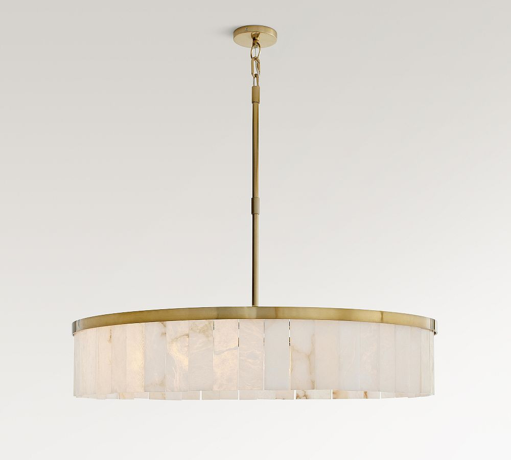 Windham Alabaster Tile Round Chandelier (30"-42") | Pottery Barn (US)