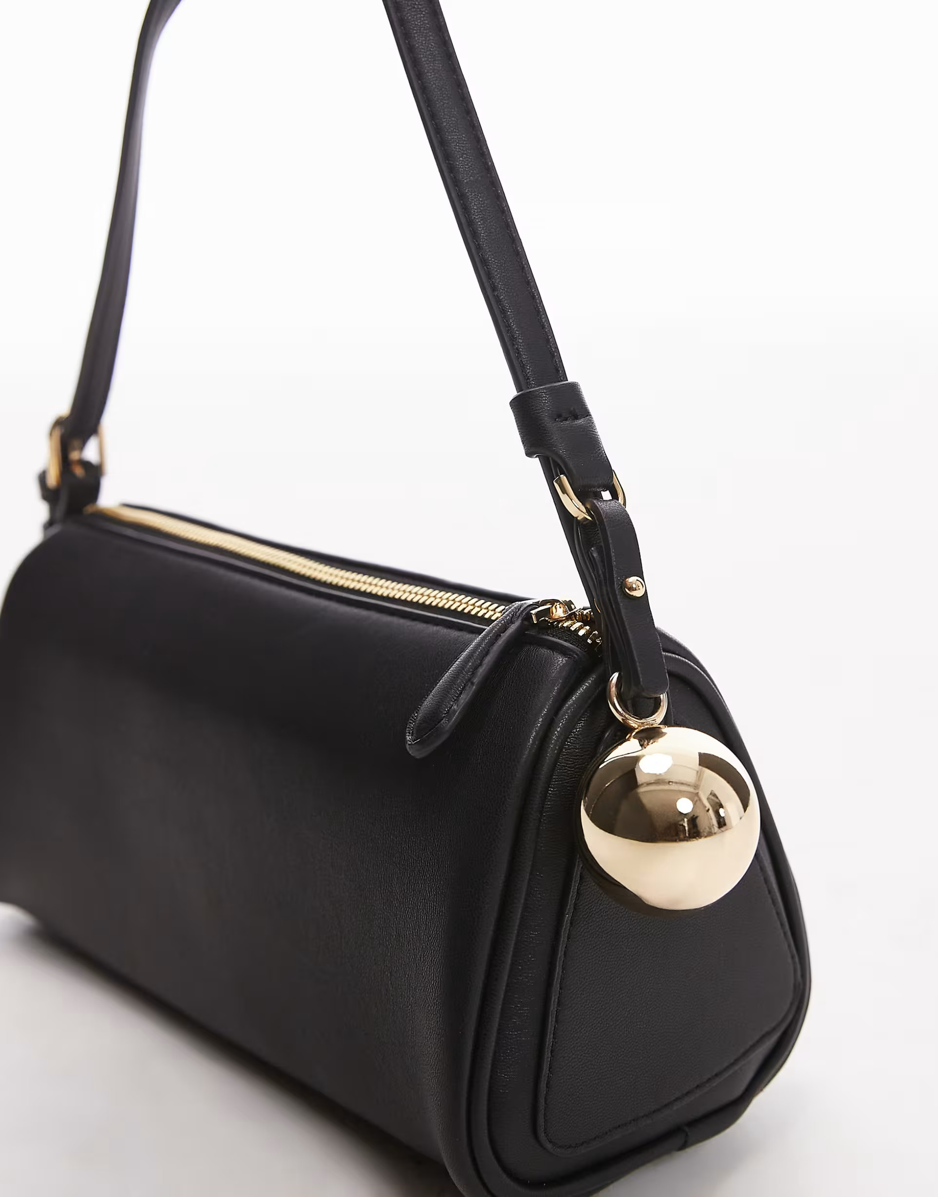 Mango barrel bag charm bag in black | ASOS (Global)