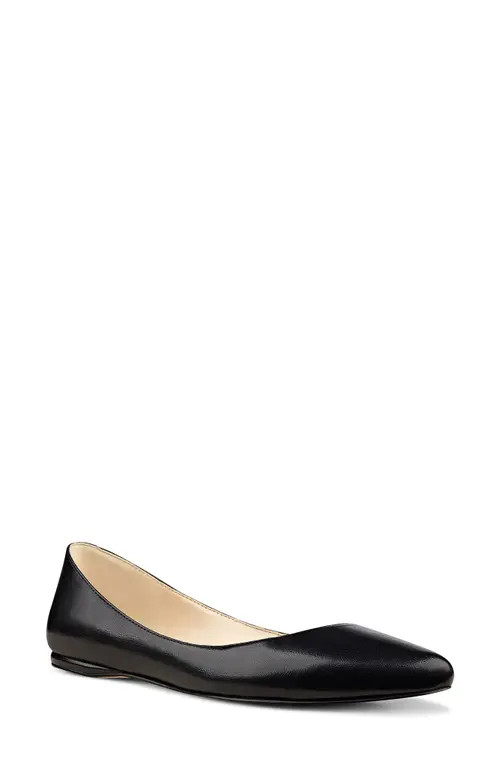 Nine West Speakup Flat in Black Leather at Nordstrom, Size 11 | Nordstrom