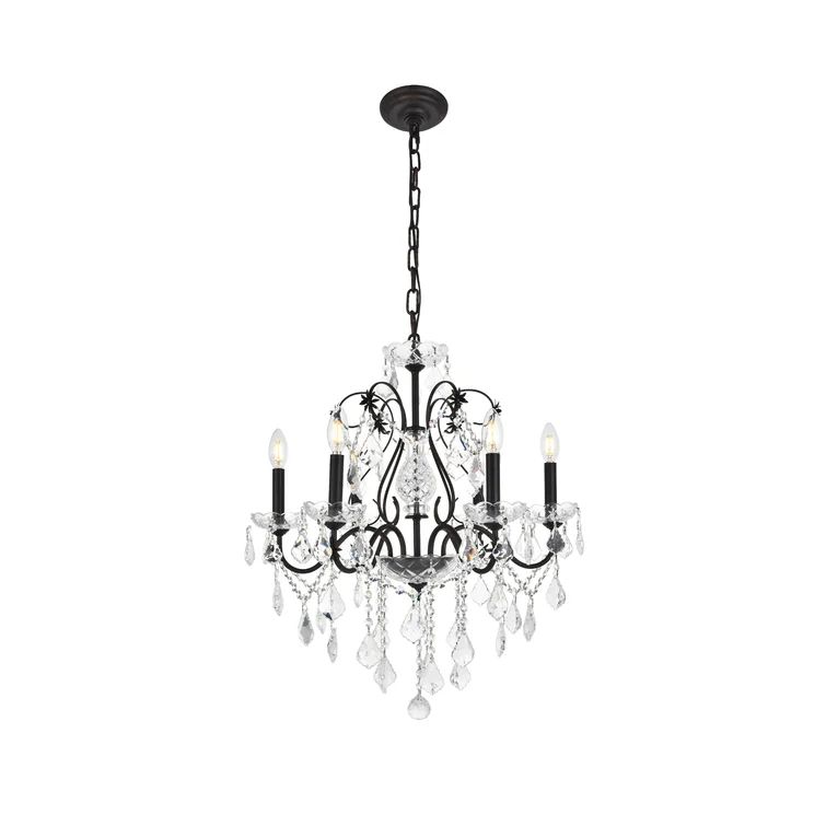Danajha 6 - Light Candle Style Traditional Chandelier with Crystal Accents | Wayfair North America