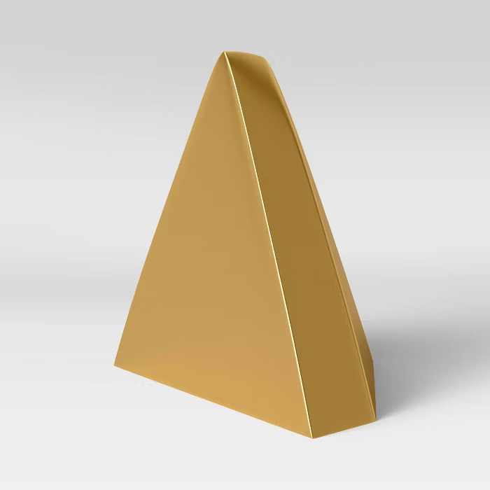6.2" x 5.5" Metal Bookend Pyramid Gold - Threshold™ | Target