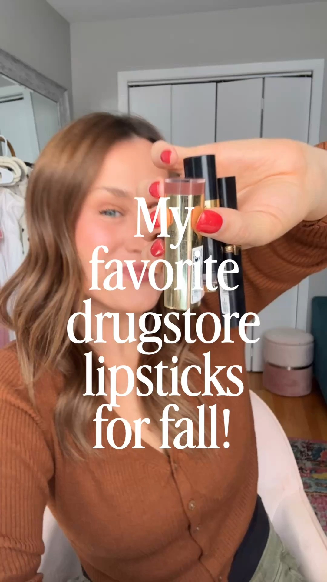 My favorite drugstore lipsticks for fall! All are under $10 and there is a shade for every vibe! 

Milani: Teddy bare 
Maybelline: upstate satin
Revlon: rum raisin 
Loreal: worth it intense 
Revlon: nude fury

Berry lip, fall makeup, makeup over 35, nude lip, drugstorer makeup, makeup favorites, glossy lip