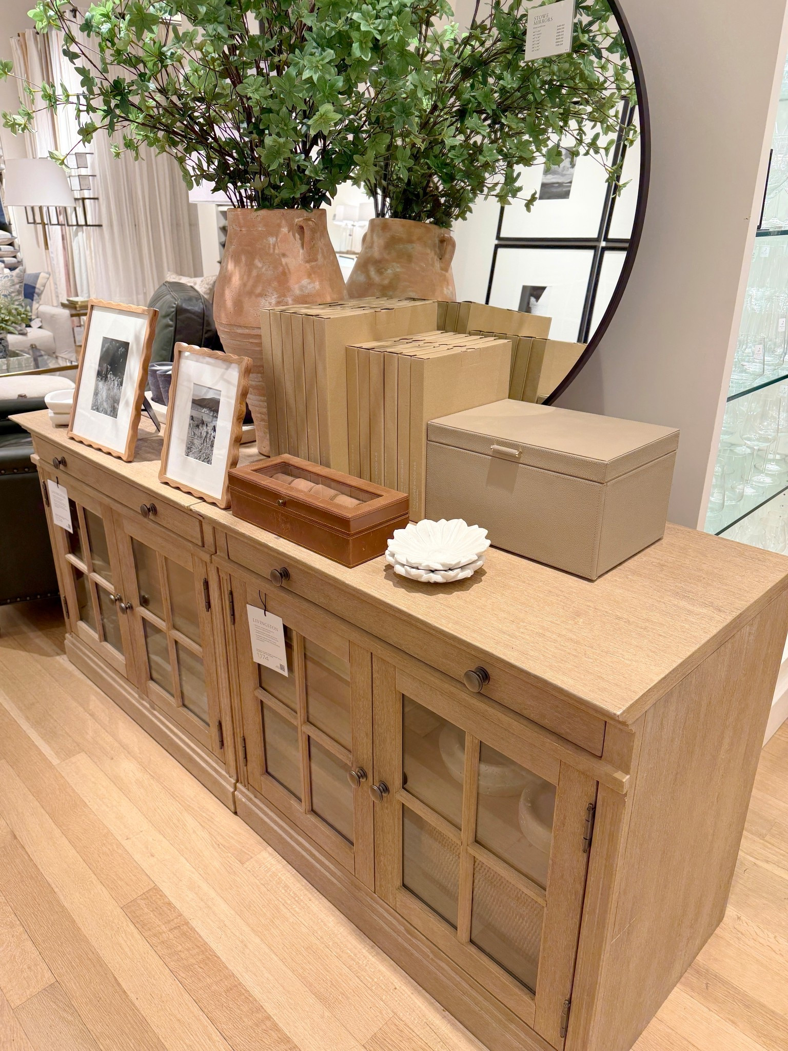 Classic storage and display piece! 😍 The Livingston Media Console with Glass Cabinets features a traditional design with tempered glass doors and a beautiful wood frame crafted from solid meranti. 🤎 Perfect for showcasing décor while keeping media essentials neatly tucked away. 📚 It also comes in multiple finishes to fit different spaces. Linked this console and more similar media cabinet styles! 🙌🏻 #LivingRoomInspo #MediaConsole #Sideboard

#LTKSaleAlert #LTKHome