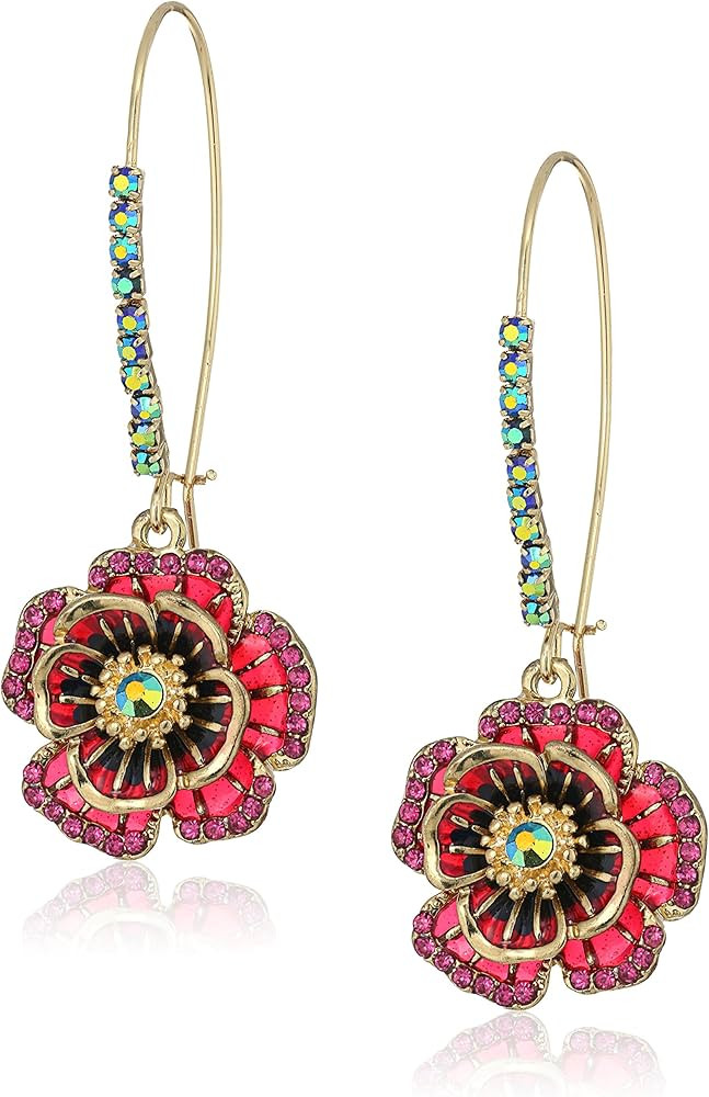 Betsey Johnson Rose Dangle Earring Color | Amazon (US)