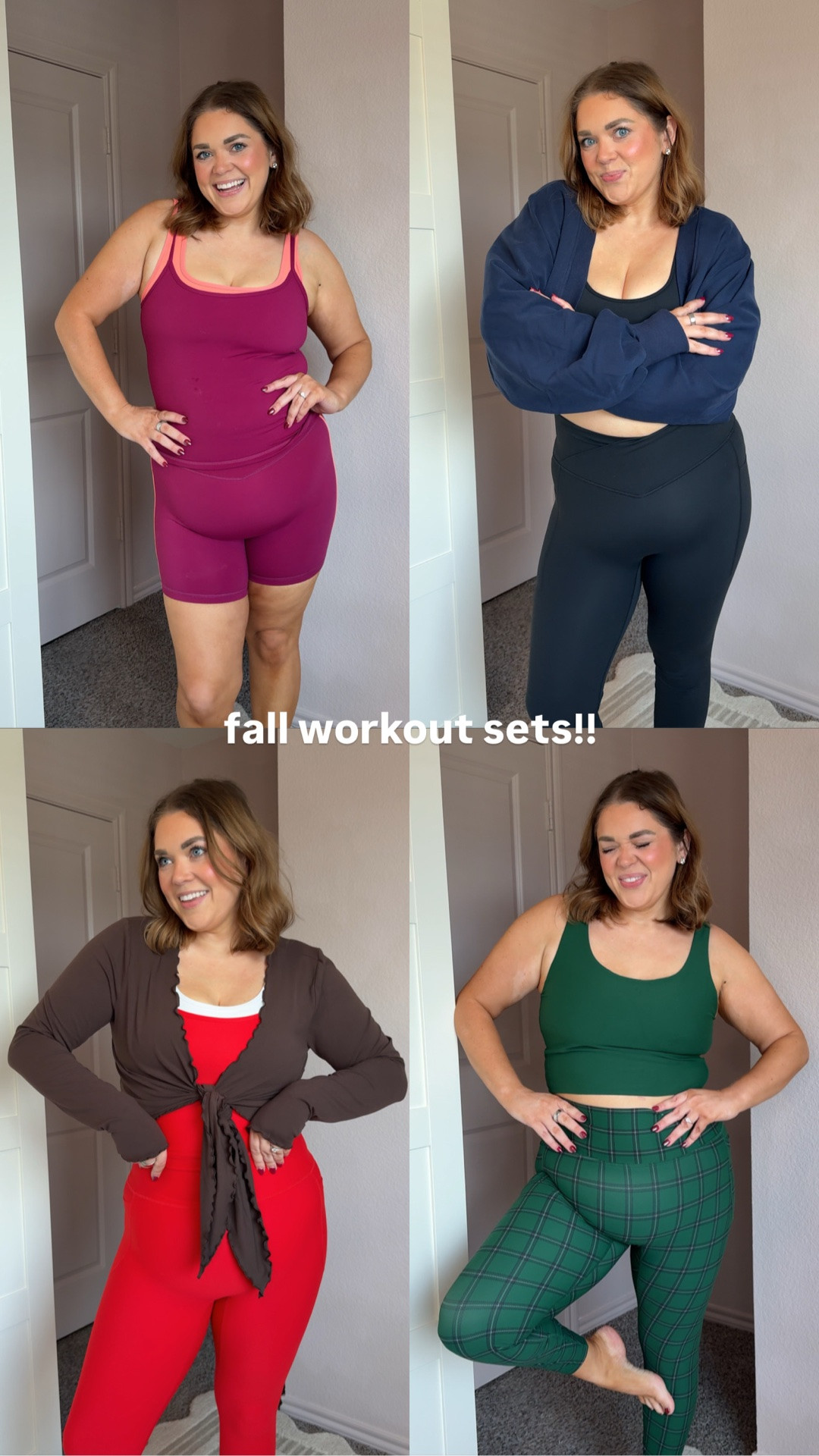Fall size inclusive workout sets wearing xl in everything except red set I did a large. The berry short set is Liaison the label and on my shop my.

#LTKMidsize #LTKgrwm #LTKfitnessgoals