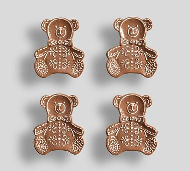 Gingerbread Train Stoneware Appetizer Plates - Set of 4 | Pottery Barn (US)