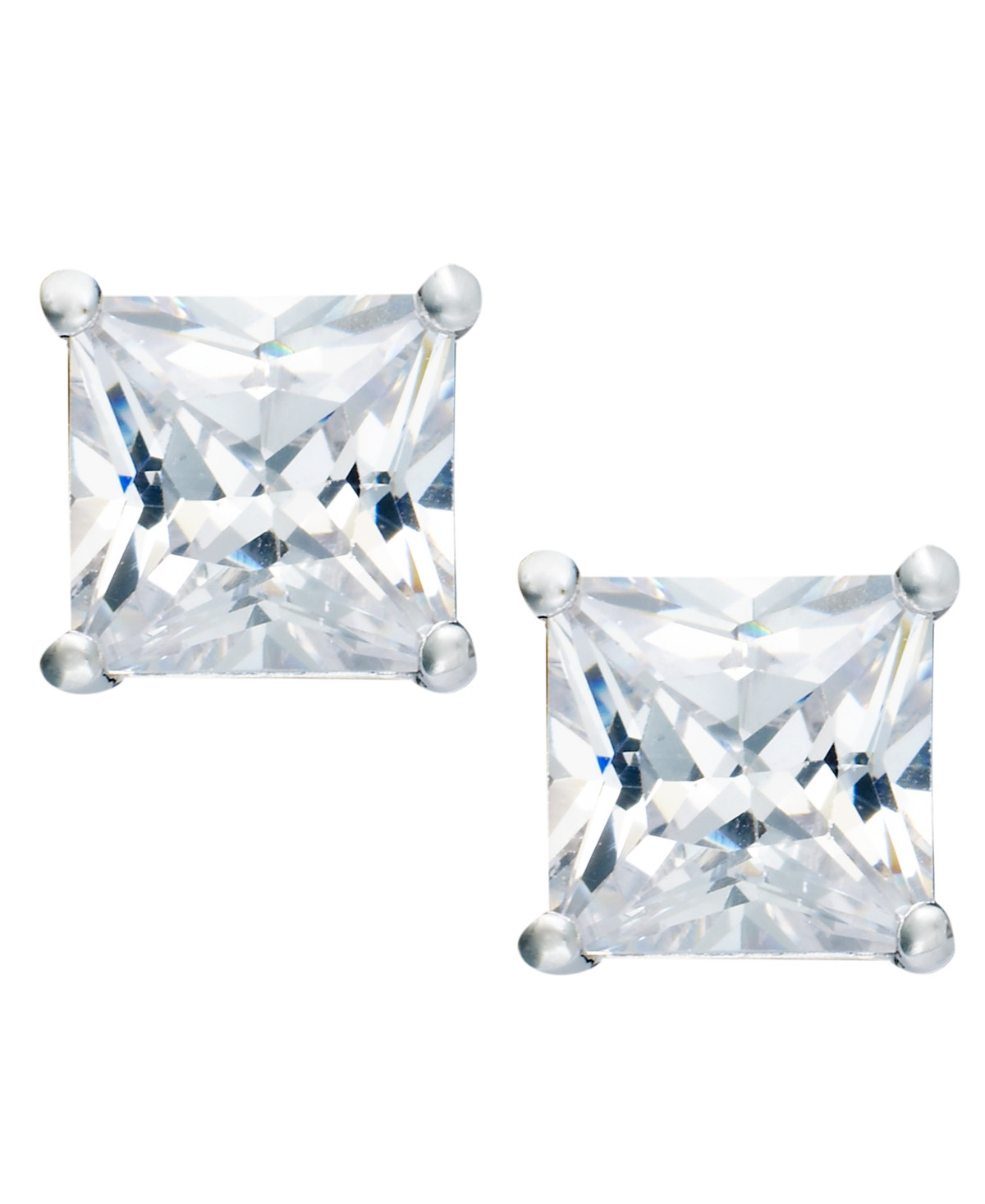 Giani Bernini Cubic Zirconia Square Stud Earrings (2 ct. t.w.) in 18k Gold over Sterling Silver, Cre | Macys (US)