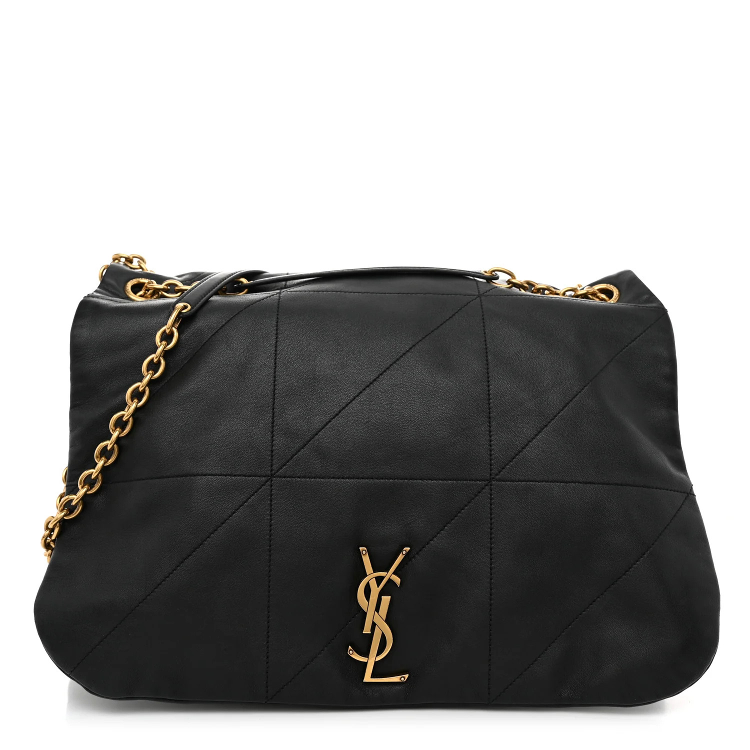 Lambskin Matelasse Monogram Large Jamie 4.3 Black | FASHIONPHILE (US)