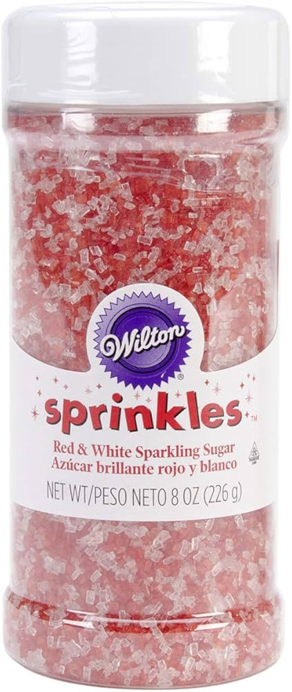Wilton Sparkling Sugar, 8 Ounces, Red and White | Amazon (US)