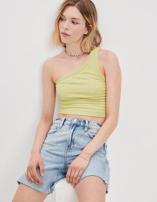 AE One-Shoulder Tank Top | American Eagle Outfitters (US & CA)