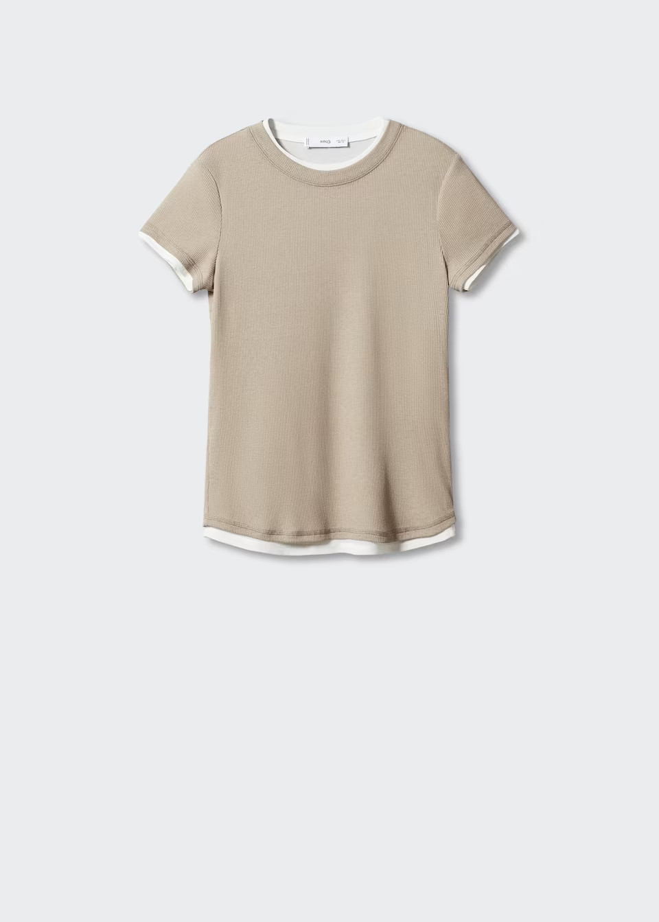 Double-layered t-shirt -  Women | Mango USA | MANGO (US)
