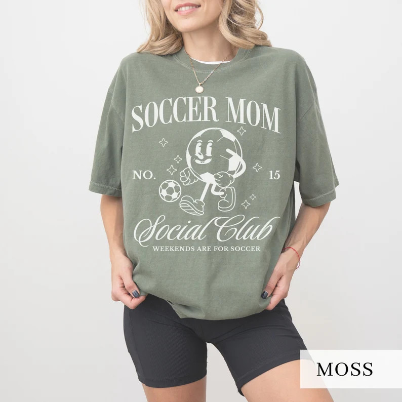 Soccer Mom Shirt, Custom Soccer Mama Comfort Colors Shirt, Personalized Soccer Mom Gift, Game Day... | Etsy (US)