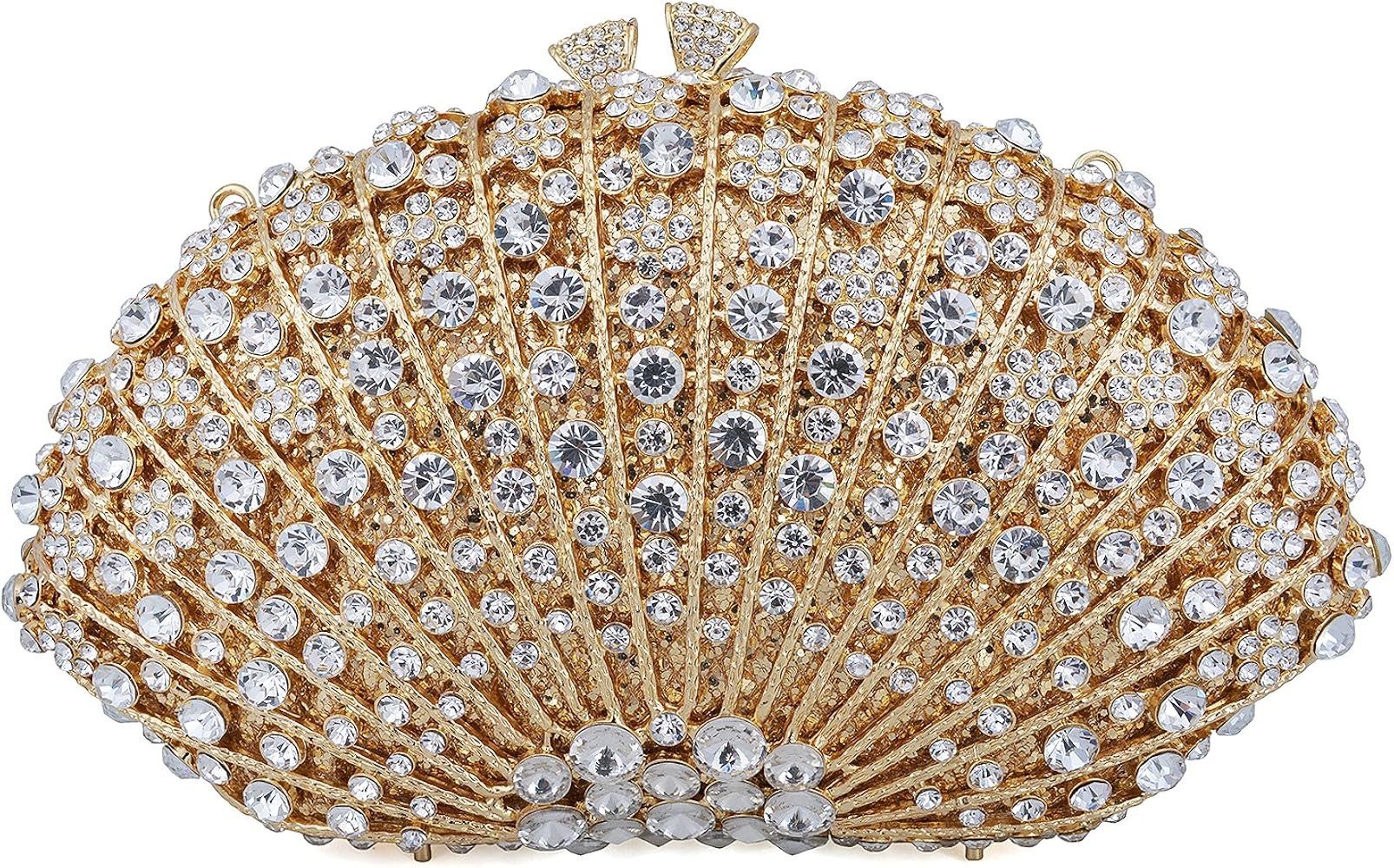 MOSSMON Crystal Clutch Women Luxury Rhinestone Evening Bag | Amazon (US)