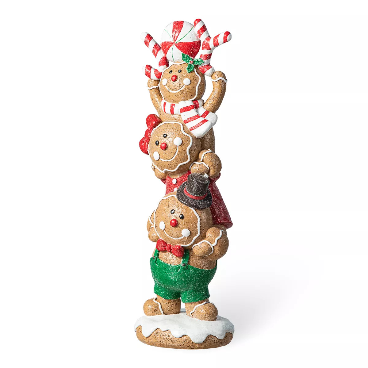 12.5"H Christmas Resin Stacked Gingerbread Table Decor | Belk