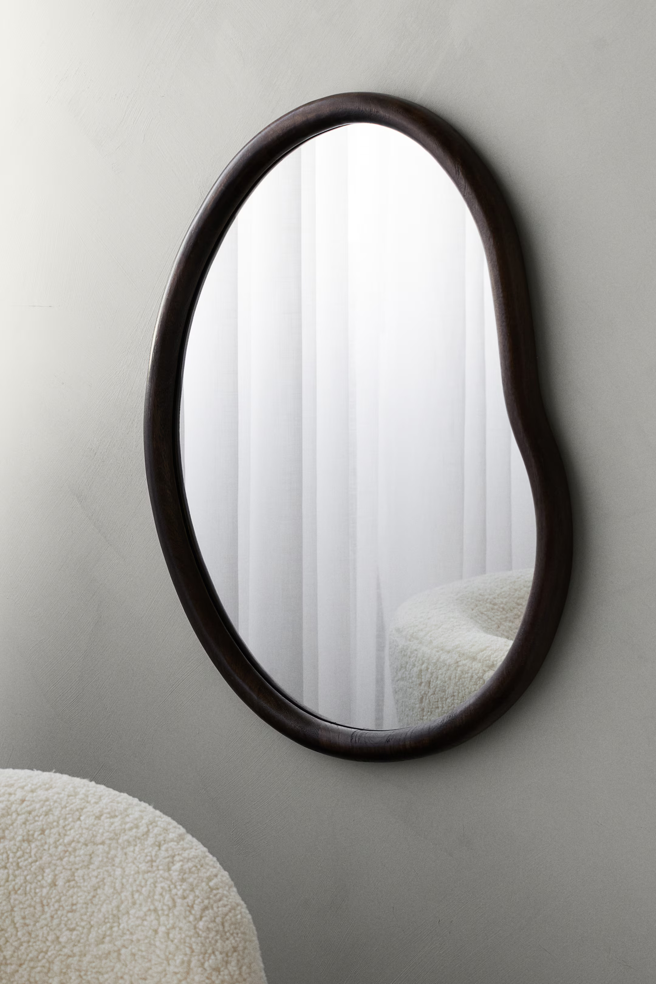 Asymmetrical mirror - Dark brown - Home All | H&M GB | H&M (UK, MY, IN, SG, PH, TW, HK)