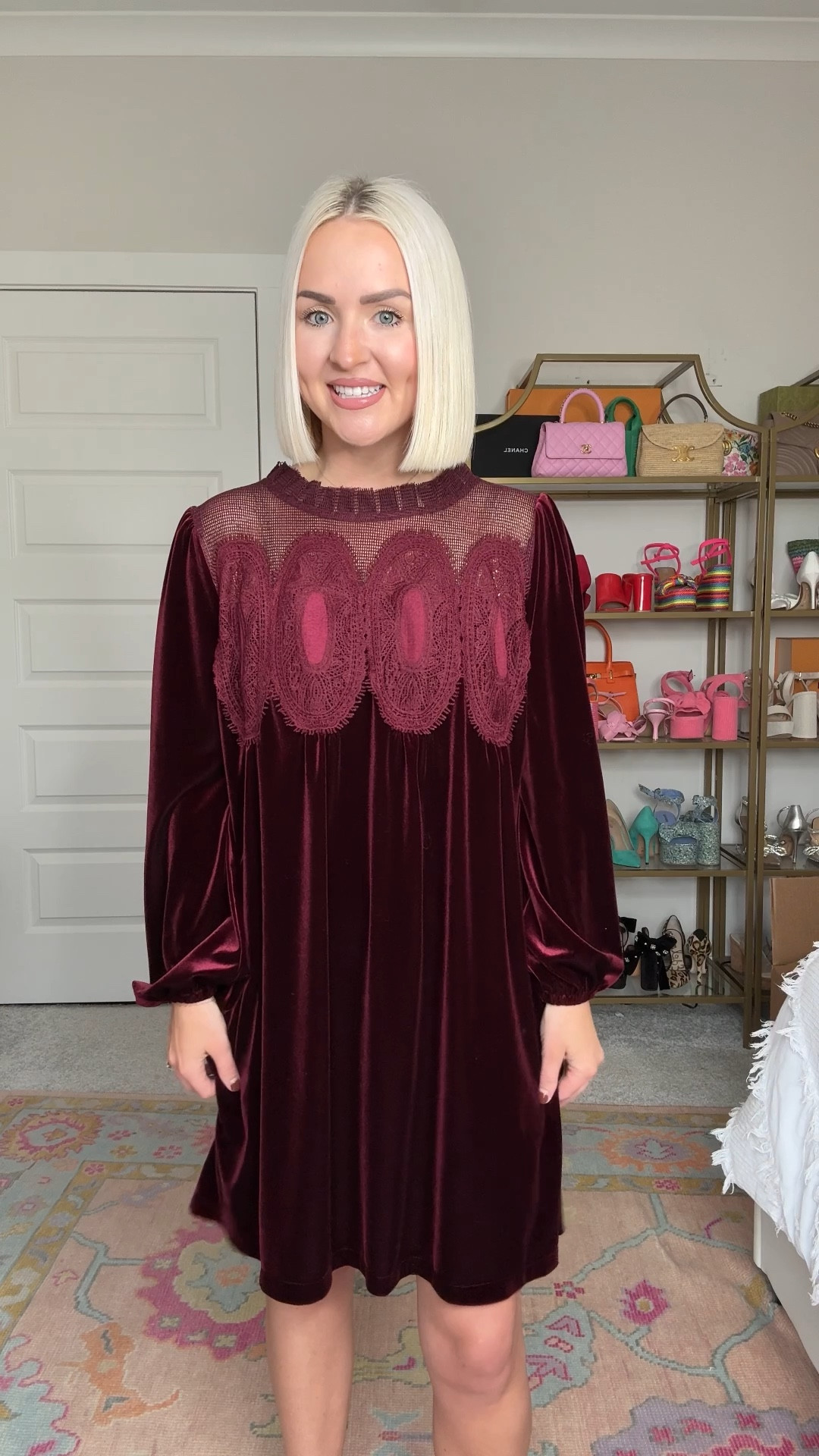 Amazon holiday dress / Amazon velvet dress / Amazon velvet top
 Burgundy velvet dress: XS
White sweater set: small 
Poncho: one size
Floral long sleeve: small (wish I got the XS - my normal size)

#LTKPetite #LTKFindsUnder50 #LTKHoliday