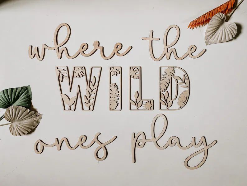 Wild ones play sign | Playroom Decor | Nursery Decor | Word Signs | Kids Decor | jungle decor | w... | Etsy (US)