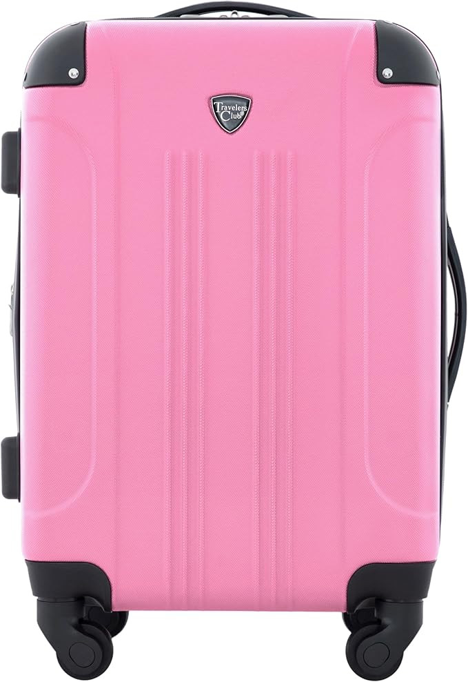 Travelers Club Chicago Hardside Expandable Spinner Luggages, Hot Pink, 20" Carry-On, HS-20720-EX-... | Amazon (US)