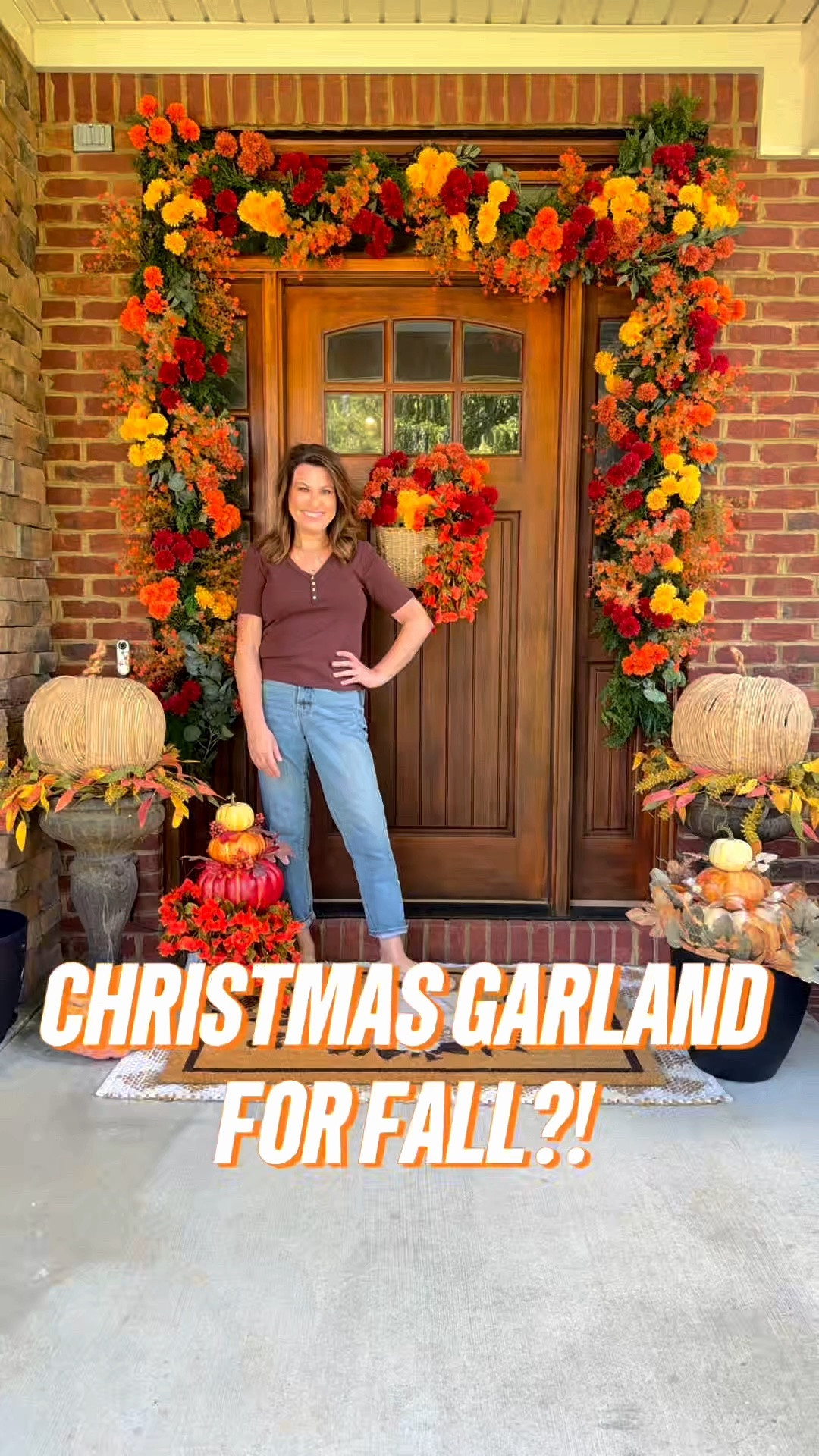 CHRISTMAS GARLAND for FALL?! 🍂🤎

Before you spend a fortune on fall garland, shop your Christmas bins!

I used Christmas garland as the base for my front door and simply tucked in colorful faux fall flowers and stems. It instantly made my fall porch look full, lush and expensive — without buying brand-new fall garland.

And the best part? When fall is over, I can pull out the flowers and use the garland again for Christmas! 🙌🎄

Would you ever guess this was Christmas garland?

🍂 SAVE this fall porch decorating hack for later and SEND it to a friend who loves fall decorating!

#FallPorch #FallPorchDecor #FallDecor #FallDecorIdeas #FallDecorating #FrontPorchDecor #FallDIY #FallDecorHacks #BudgetDecor #AutumnDecor

#LTKU #LTKHome #LTKSeasonal