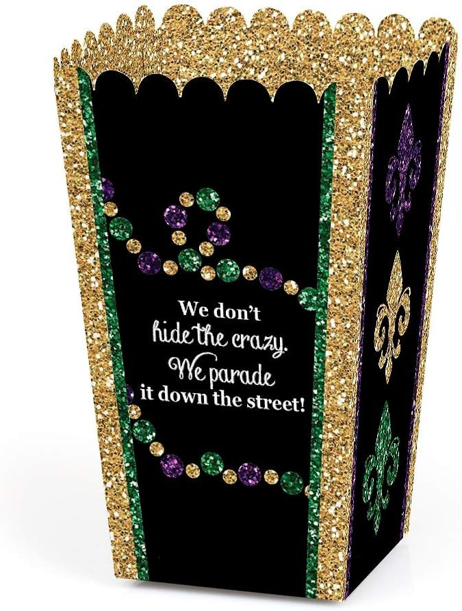 Mardi Gras - Masquerade Party Popcorn Favor Treat Boxes - Set of 12 | Amazon (US)