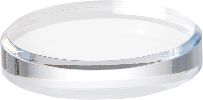 Plymor Clear Acrylic Beveled Round Display Base, 5" W x 5" D x 1" H | Amazon (US)