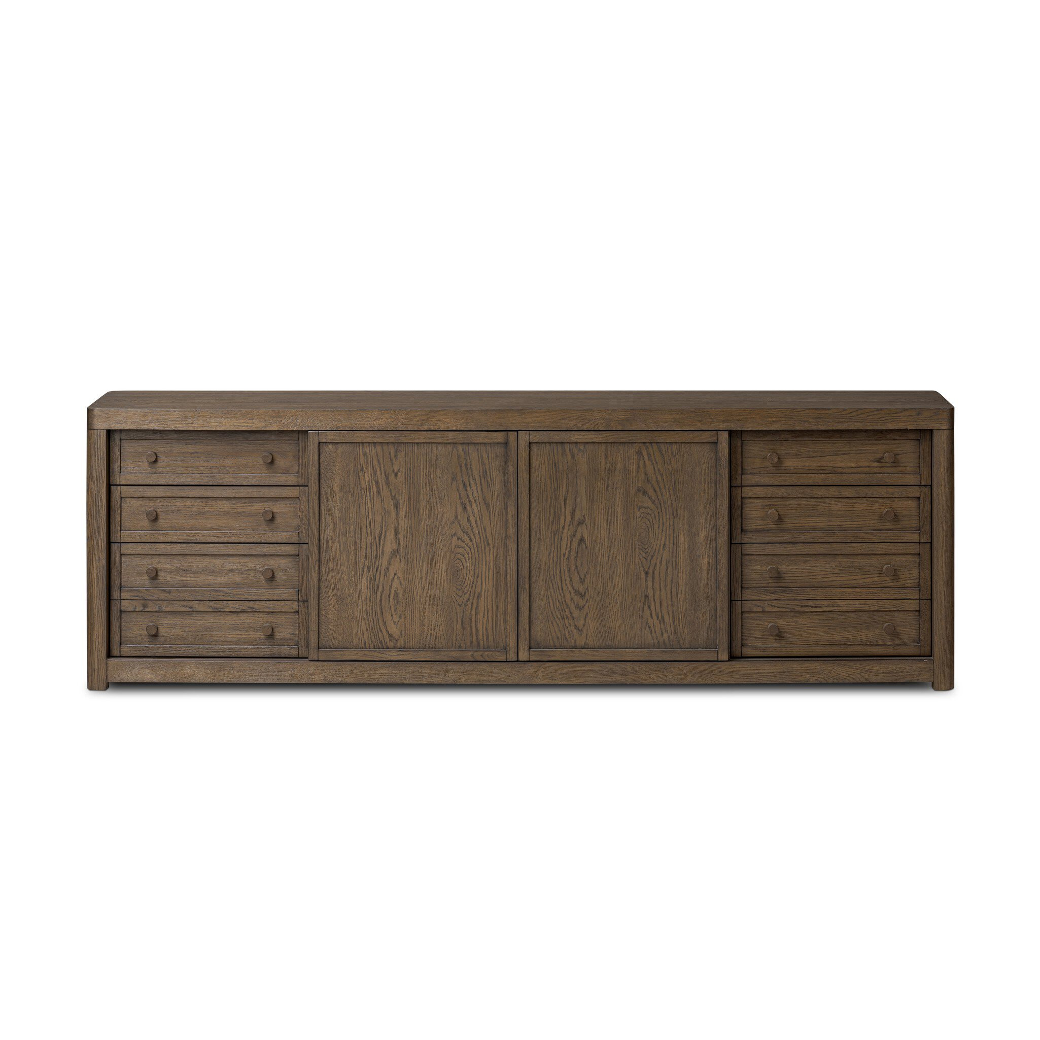 Miko Media Console - Fawn Oak Veneer - Four Hands | Havenly | Havenly