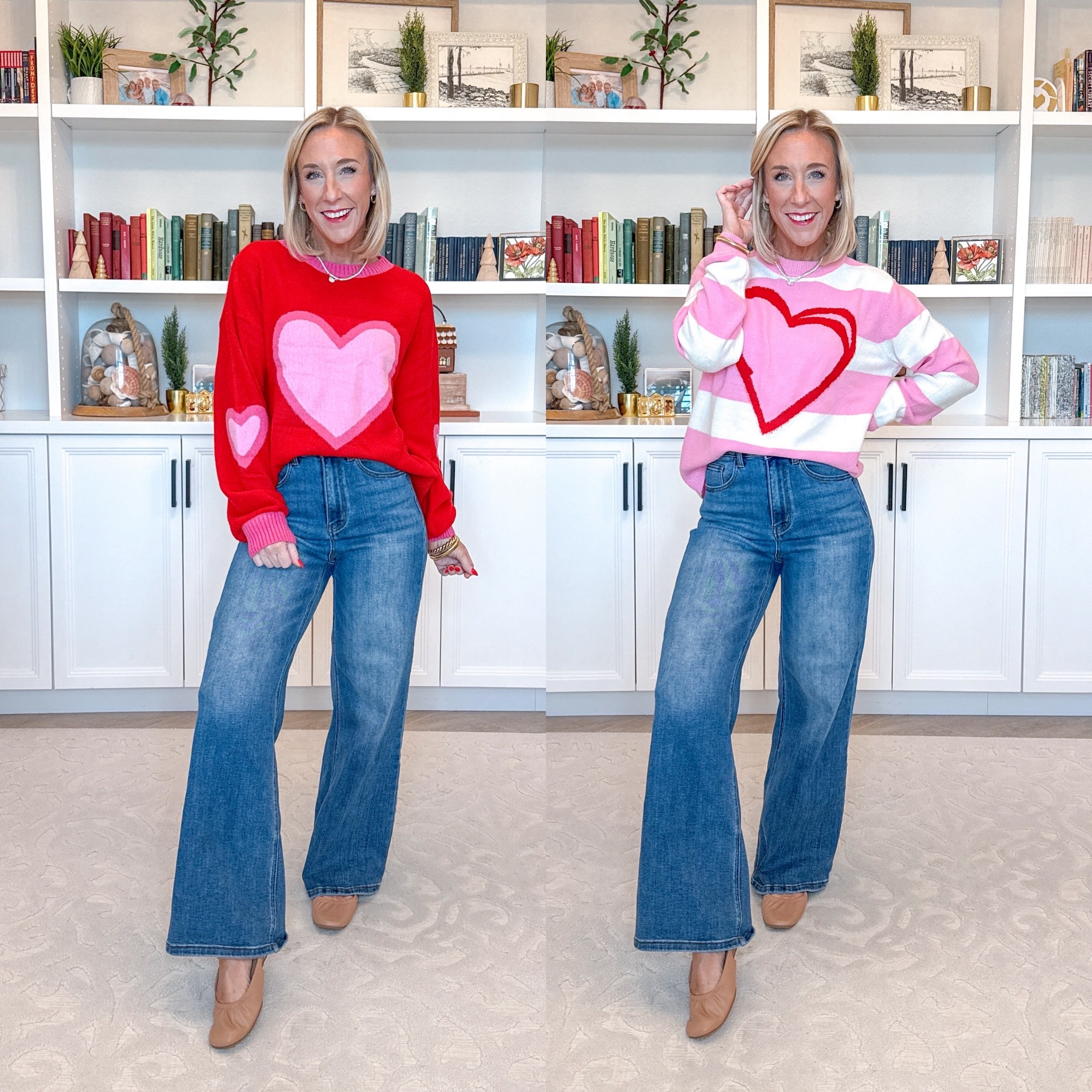 Walmart - more new arrivals * Dark High Rise Straight Jean - Size 2. 

Red Heart Sweater - size Small. $22.98.

Striped Sweater w/ Heart - size Small. On sale $13.

 

#LTKOver40 #LTKSeasonal #LTKFindsUnder50