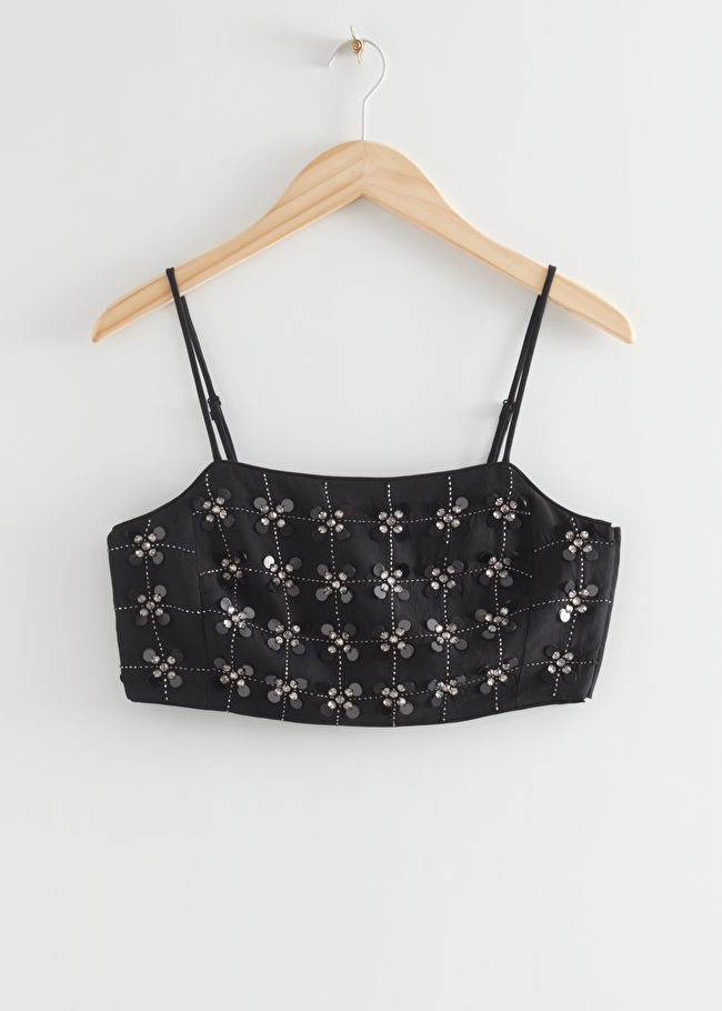 Cropped Embroidered Party Top | & Other Stories US