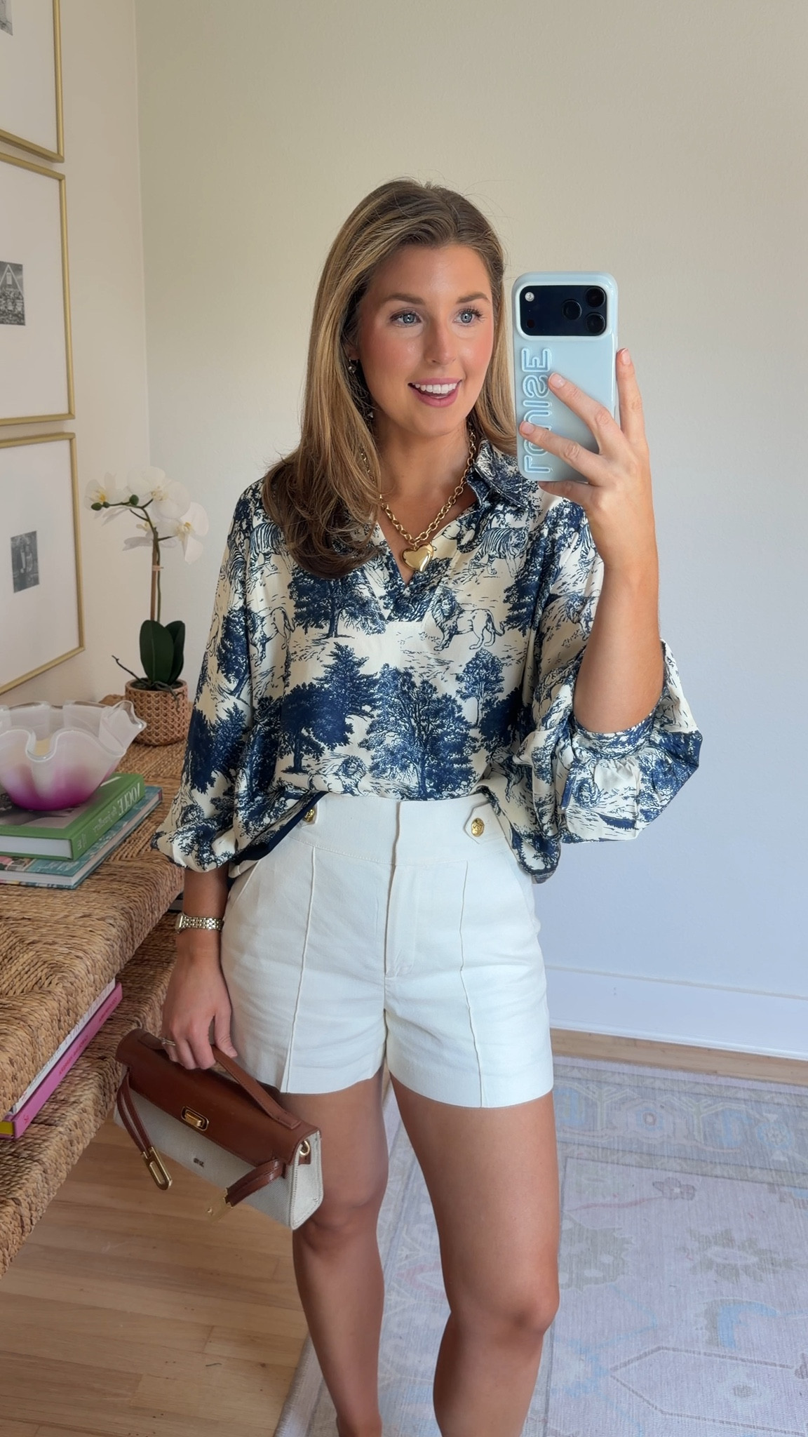 Casual date night / dressy summer outfit! Shorts are old, linked similar!