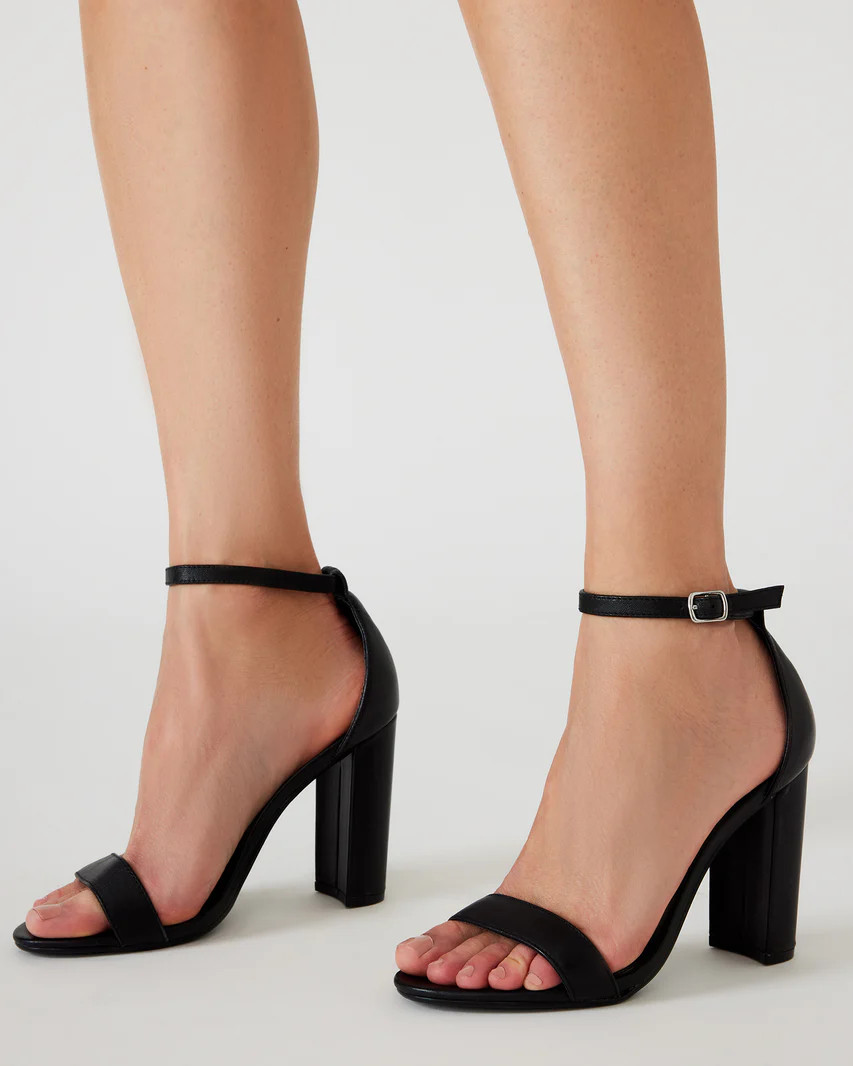 CARRSON Black Leather Heel | Women's Designer Black Leather Heels | Steve Madden (US)