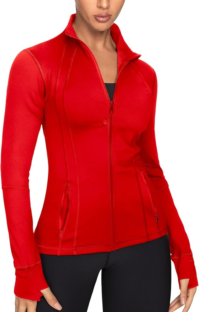 GYM RAINBOW Women's Lightweight Running Jackets Cottony-Soft 4-Way Stretch Zip up Slim Fit Workou... | Amazon (US)