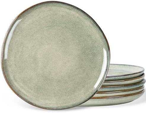 AmorArc Ceramic Dinner Plates Set of 6,10.5 Inch Handmade Reactive Glaze Stoneware Plates,Rustic ... | Amazon (US)