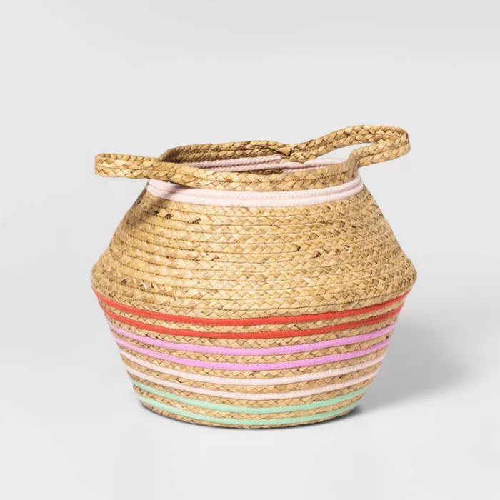 Water Hyacinth and Coiled Rope Stripe Bin - Pillowfort™ | Target
