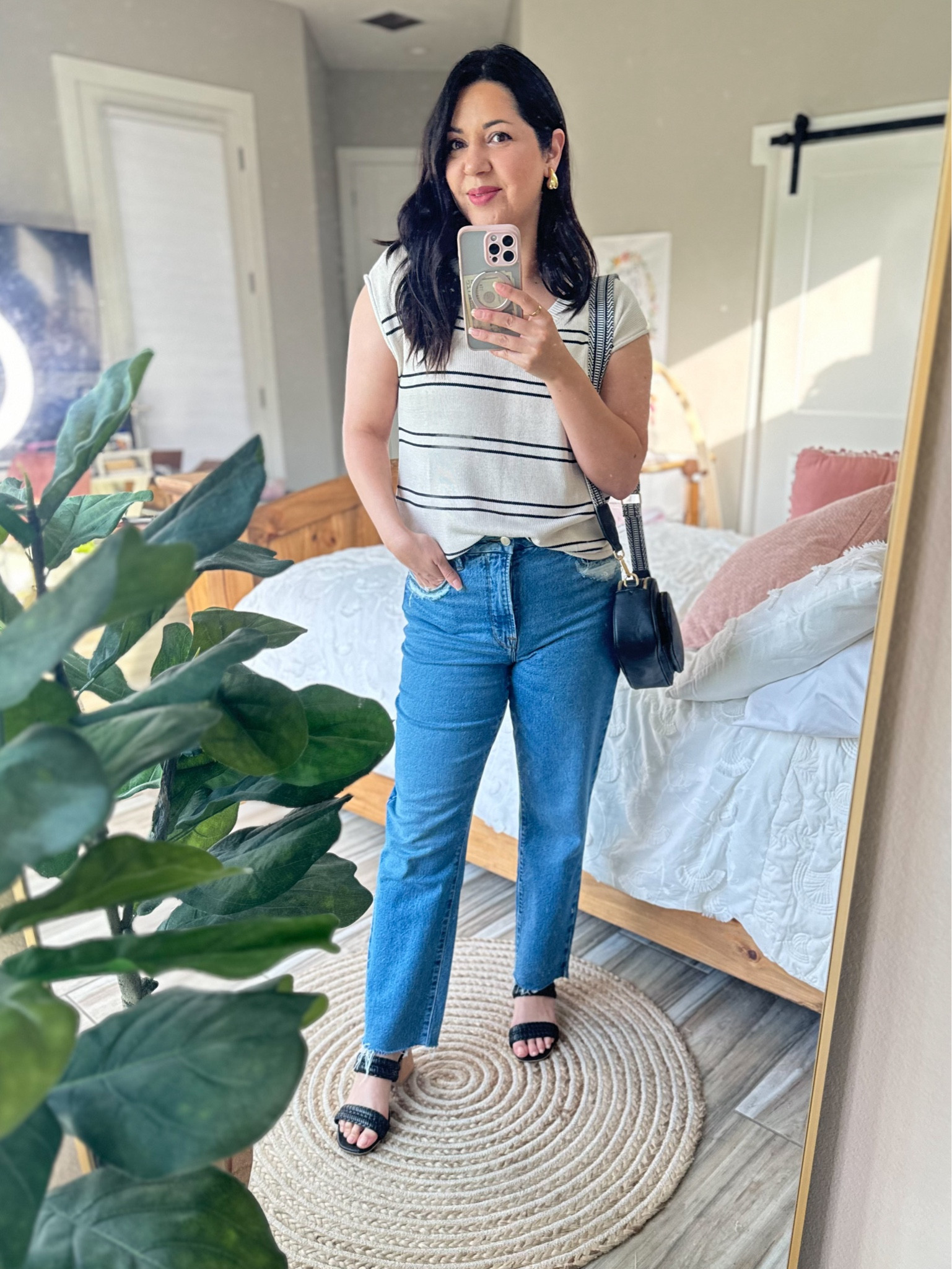 Trendy spring/summer sweater vest outfit! I’m 5’4” 145 lbs wearing medium in the vest. Loose fit. Thank you for shopping with me.Stay blessed !

#LTKover40