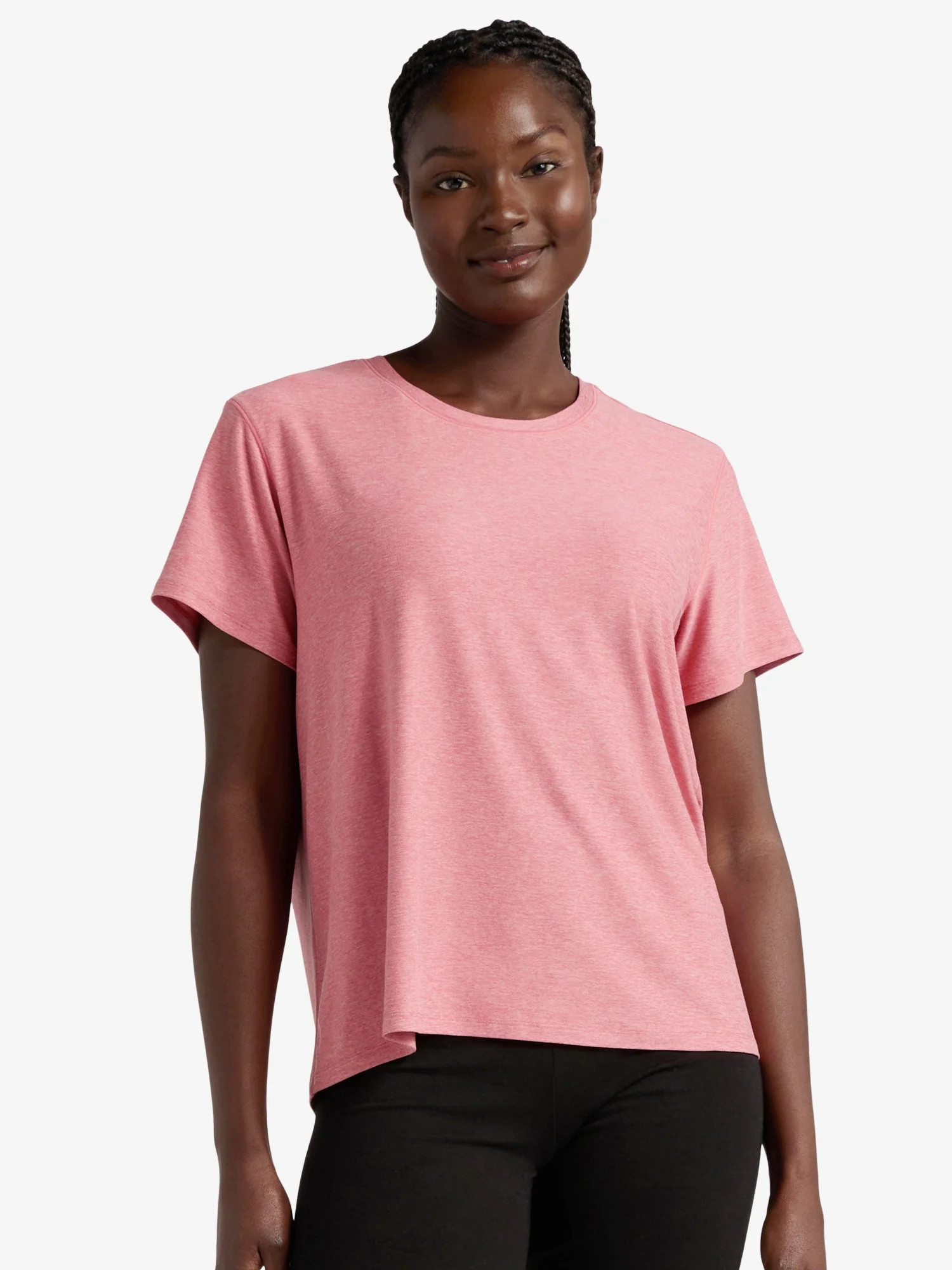 Athletic Works Women's and Women's Plus ButterCore Tee with Short Sleeves, Sizes XS-4X | Walmart (US)