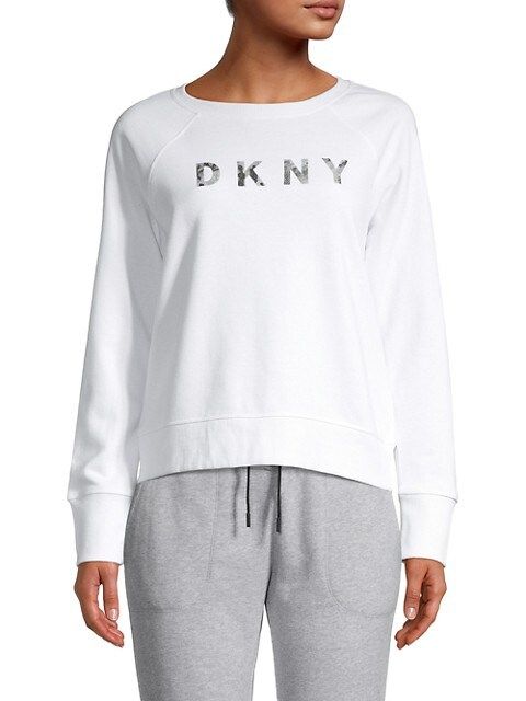 DKNY Sport ​Camo Sparkle Logo Sweatshirt on SALE | Saks OFF 5TH | Saks Fifth Avenue OFF 5TH