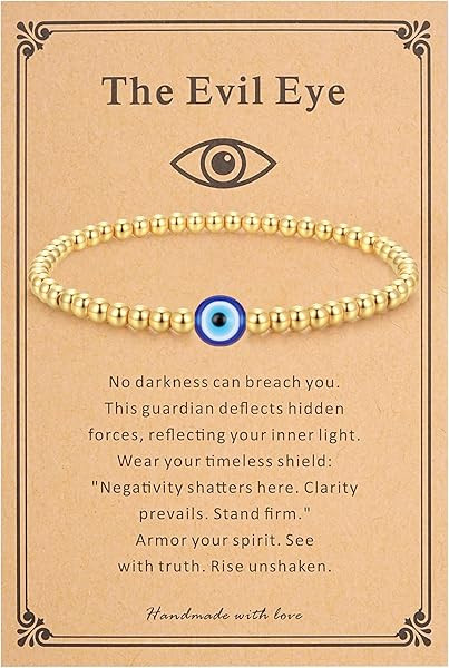 morniface 14K Gold Plated Beaded Bracelet for Women, Stretch Charm Bracelet with Gold Charms, Dai... | Amazon (US)