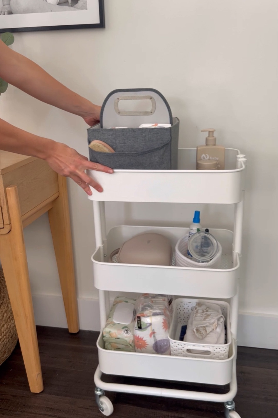 Postpartum ➡️ motherhood  
Loved this cart for early postpartum weeks and now it’s my baby cart! Diaper changes, breastfeeding, and things newborn/infant

#LTKBump #LTKBaby #LTKHome