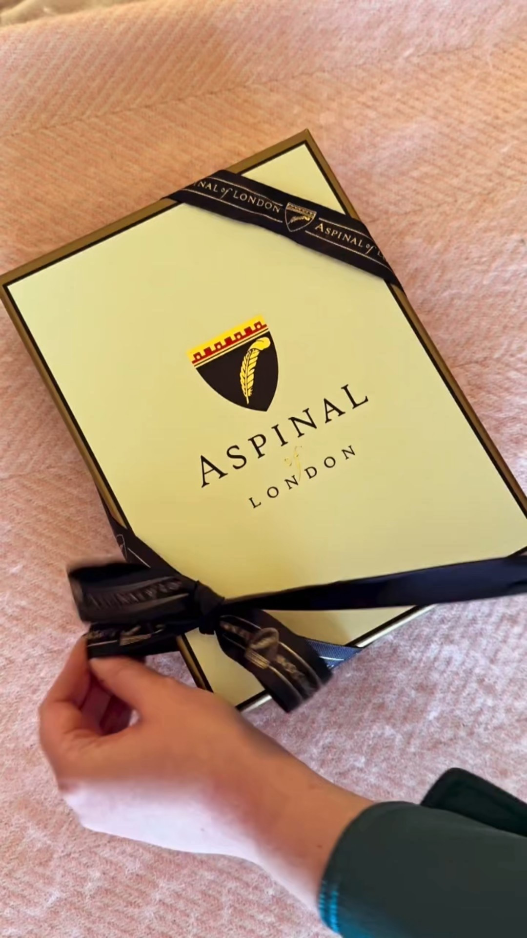 Unboxing my Robin Silk Scarf in Teal by Aspinal of London. I honestly can’t think of a lovelier gift and one that more dramatically transforms an outfit - adding a touch of British royal glamour ❤️ 

#LTKluxury #LTKgiftguide #LTKeurope
